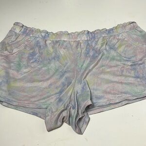 Secret Treasures 2X Pastel Tye Dye Elastic Waist Pull On Pajama Shorts